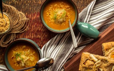 Sopa de verduras mediterránea con arroz